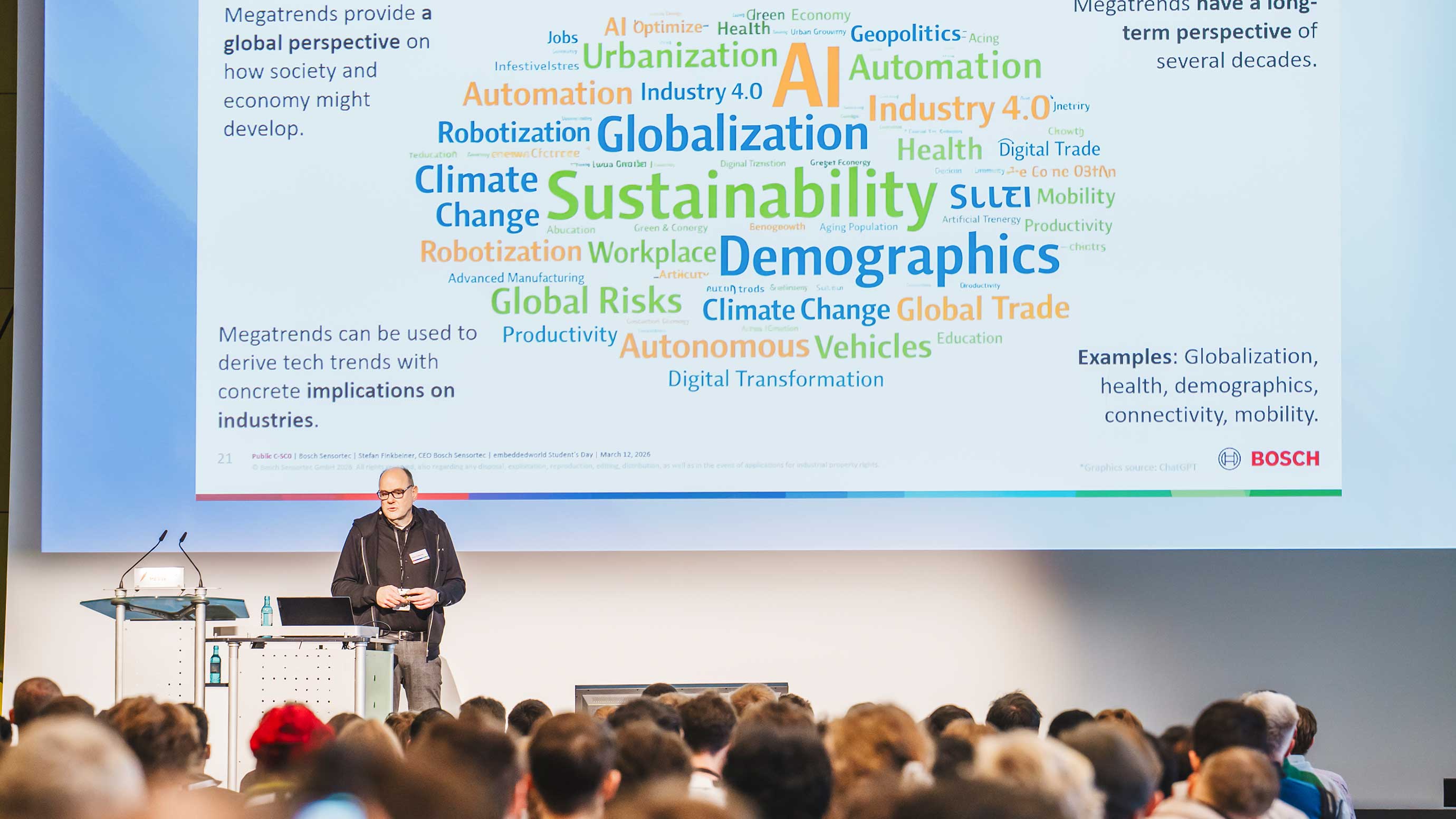 Speaker with a Word Cloud Presentation for Student Day